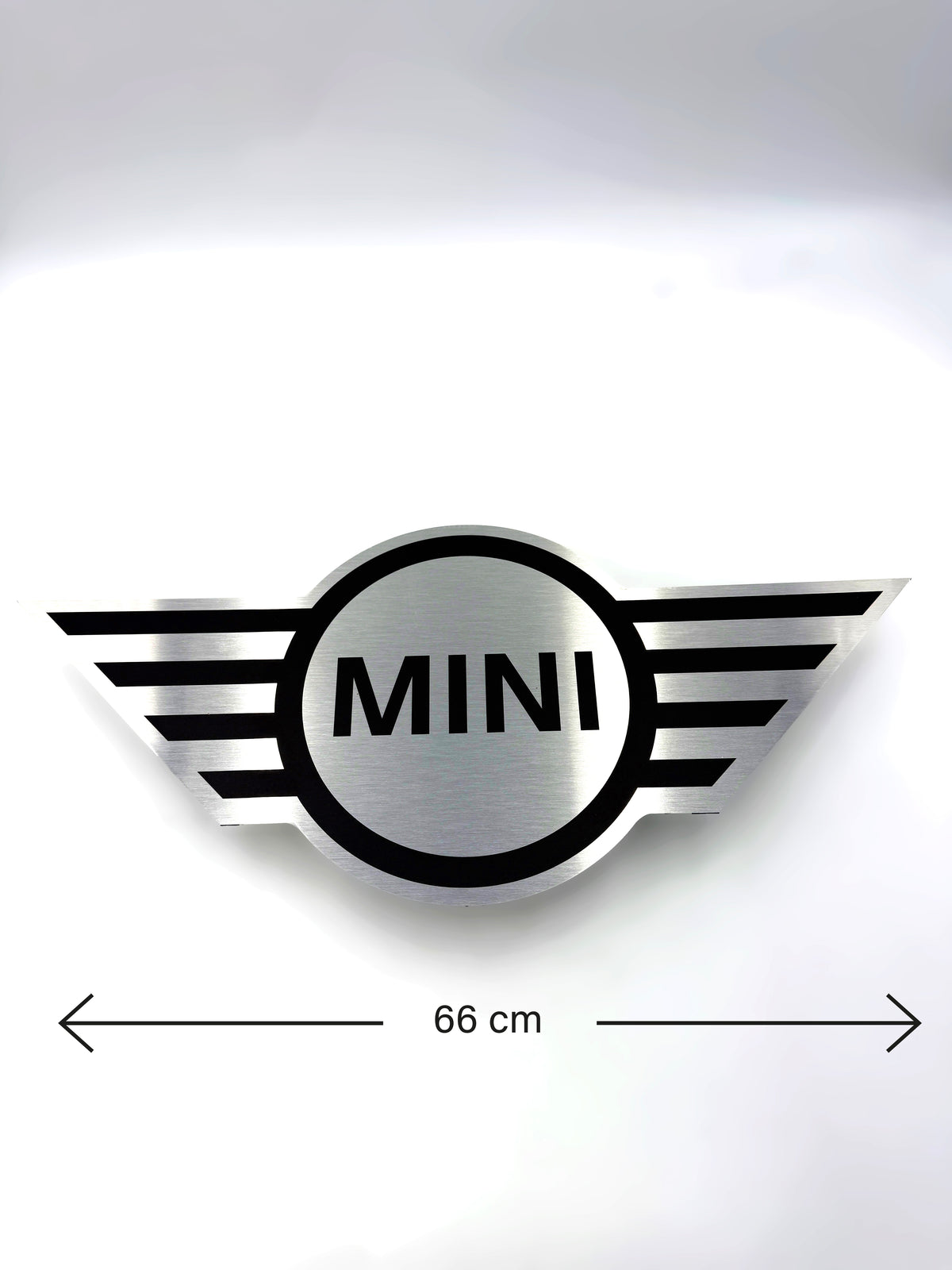 Reclamebord MINI logo embleem 40x40cm aluminium