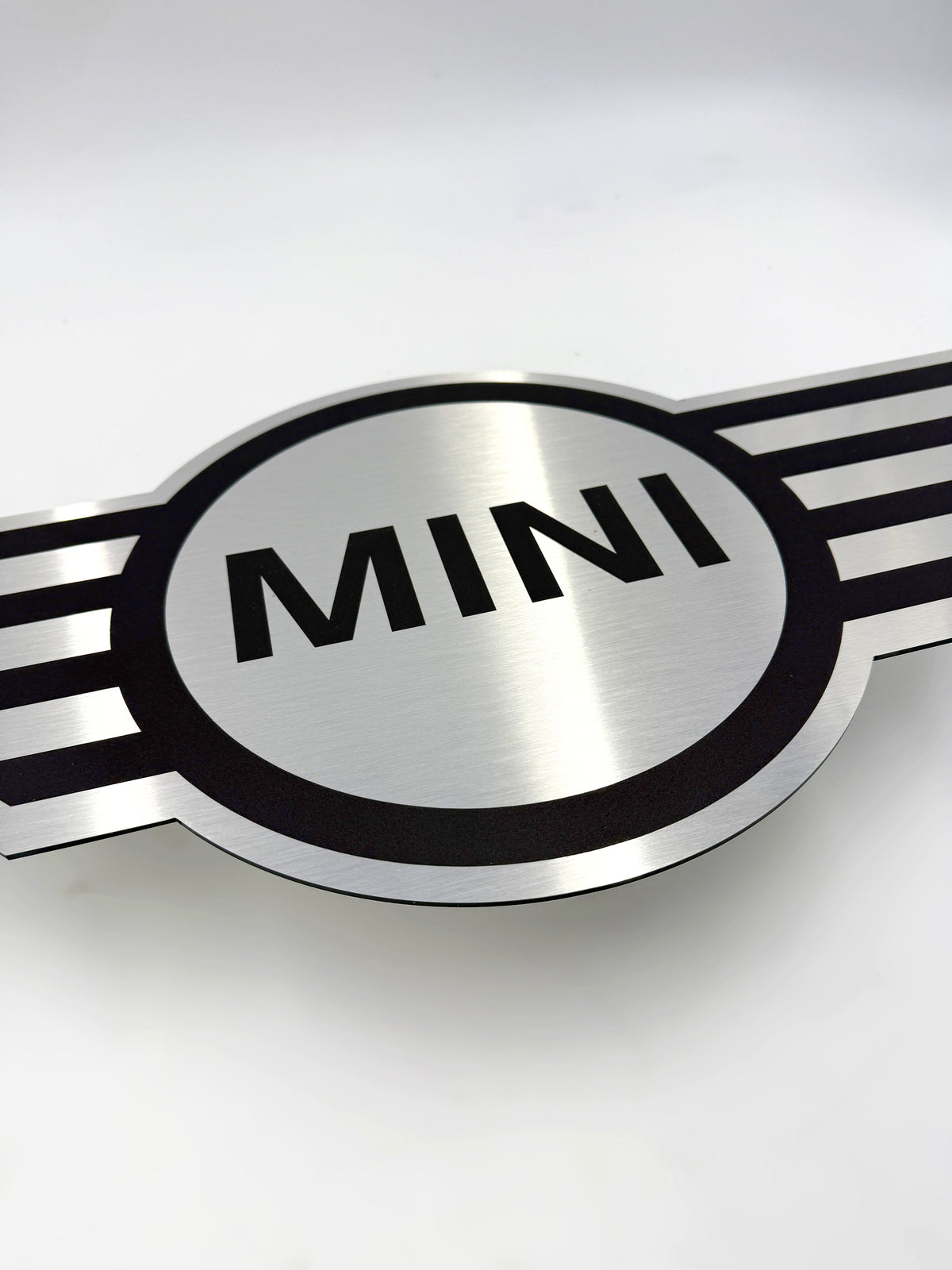 Reclamebord MINI logo embleem 40x40cm aluminium