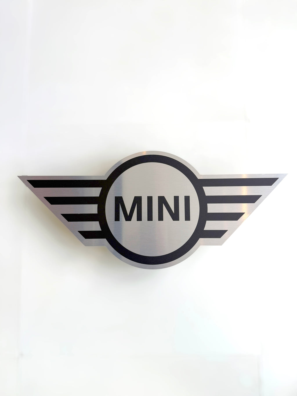 Reclamebord MINI logo embleem 40x40cm aluminium