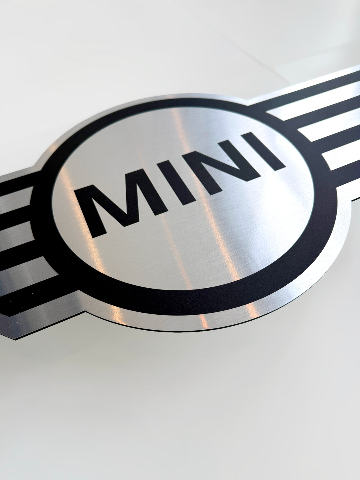 Reclamebord MINI logo embleem 40x40cm aluminium