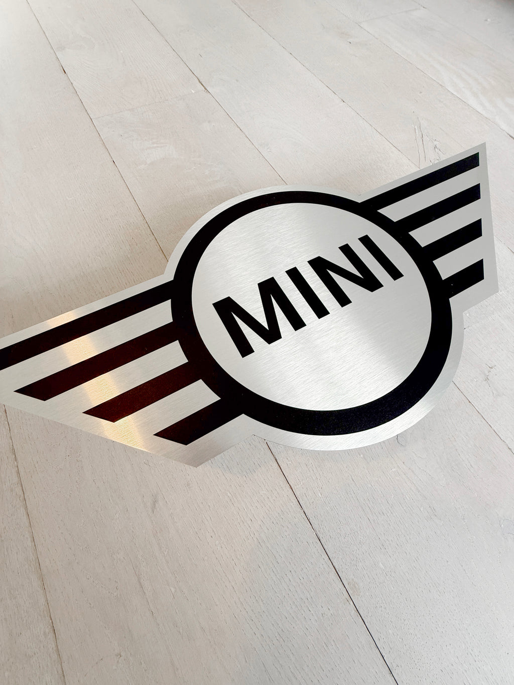 Reclamebord MINI logo embleem 40x40cm aluminium
