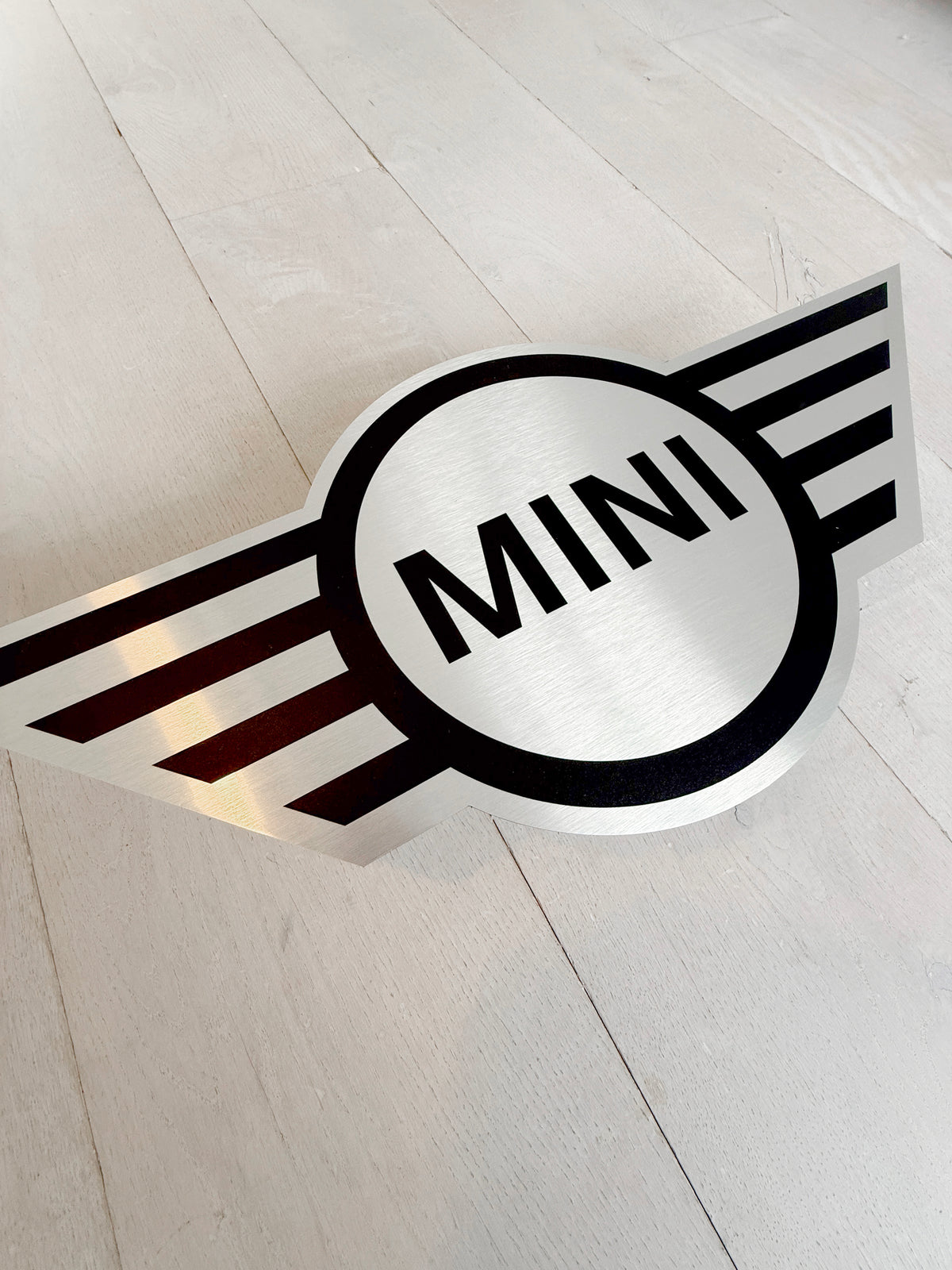 Reclamebord MINI logo embleem 40x40cm aluminium