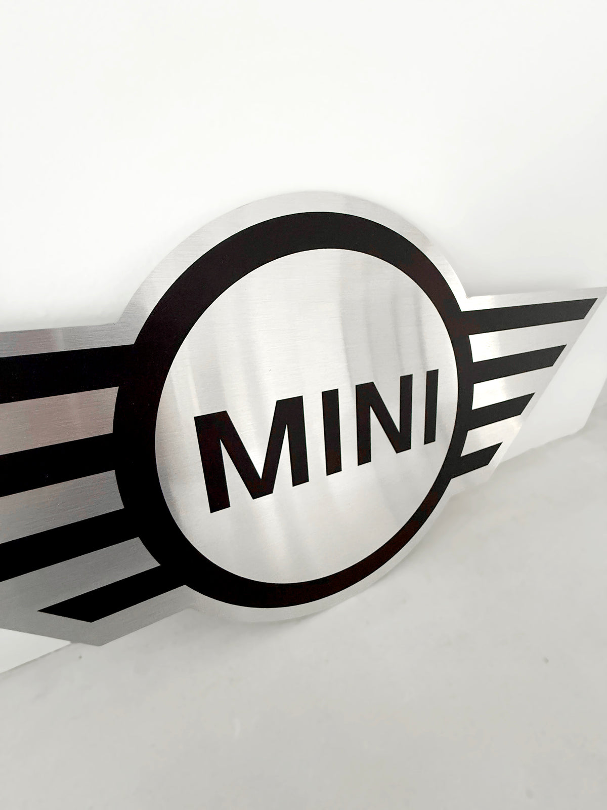 Reclamebord MINI logo embleem 40x40cm aluminium