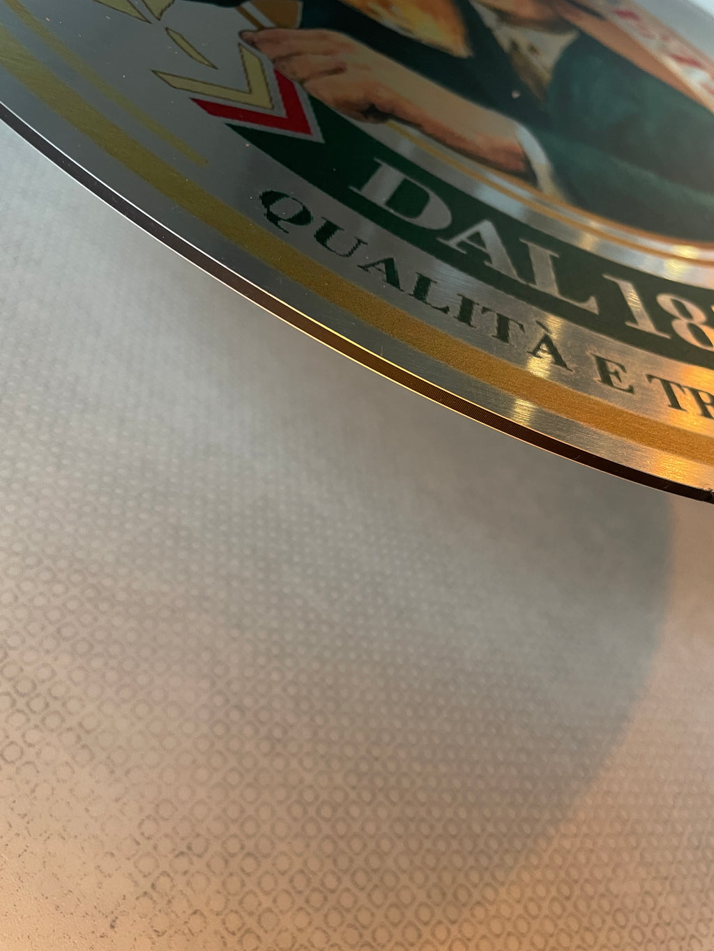 Reclamebord Birra Moretti bier aluminium, afmeting 40x45cm