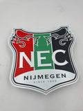 Reclamebord N.E.C. voetbalclub wit logo, alu, 40 x 40cm