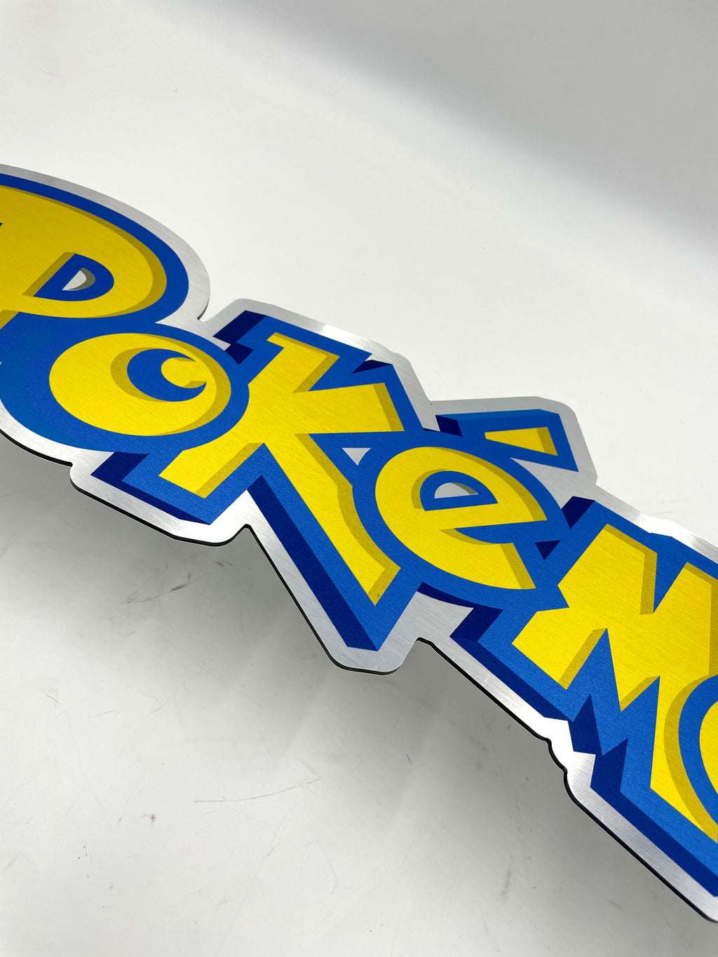 Reclamebord Pokémon logo bord, aluminium, rvs look, 57x23 cm