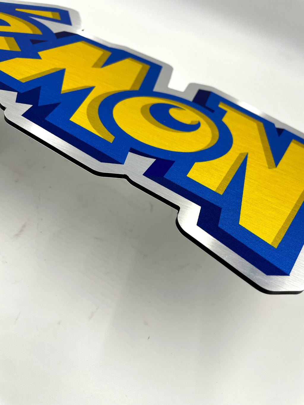 Reclamebord Pokémon logo bord, aluminium, rvs look, 57x23 cm