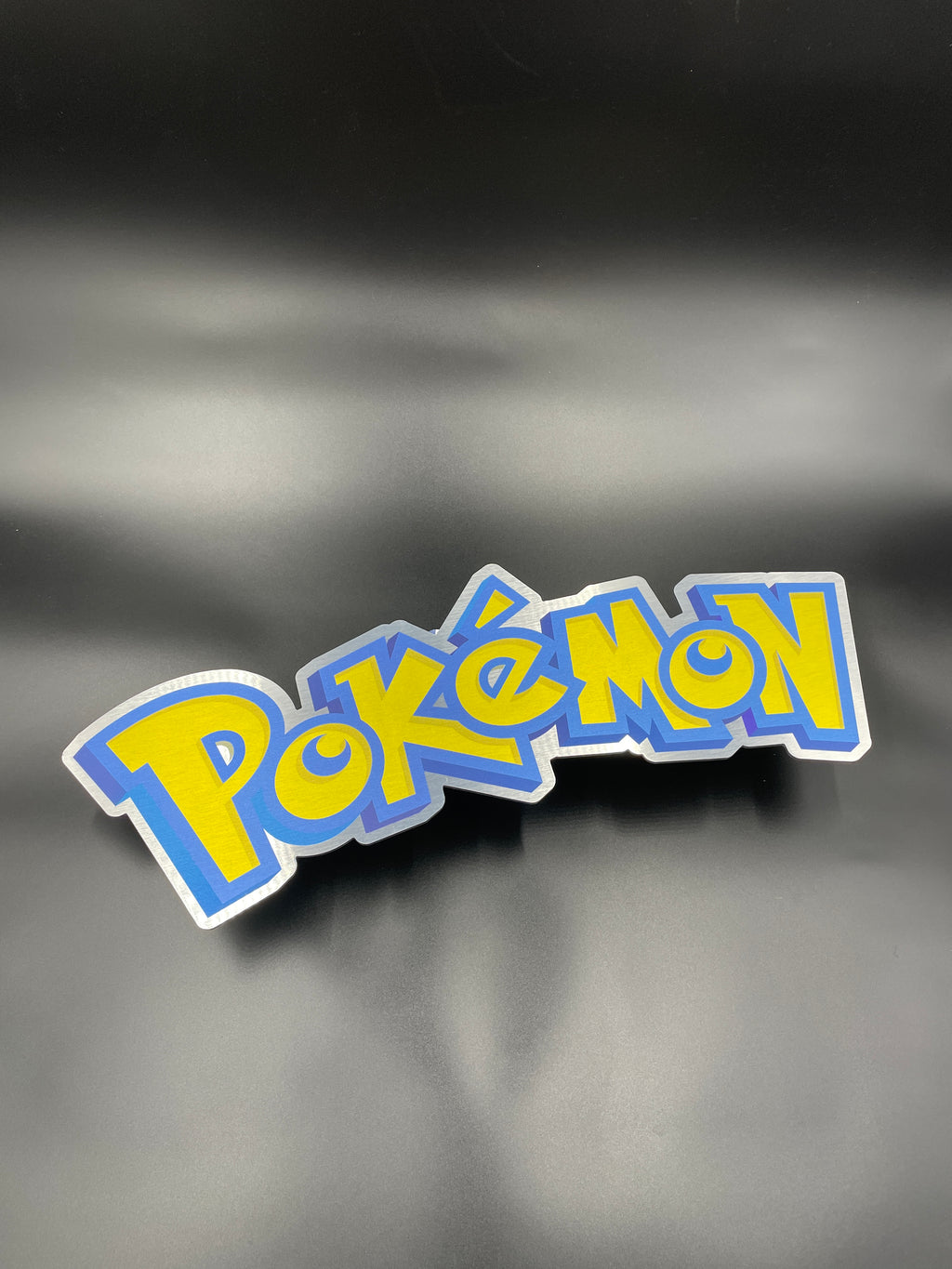 Reclamebord Pokémon logo bord, aluminium, rvs look, 57x23 cm