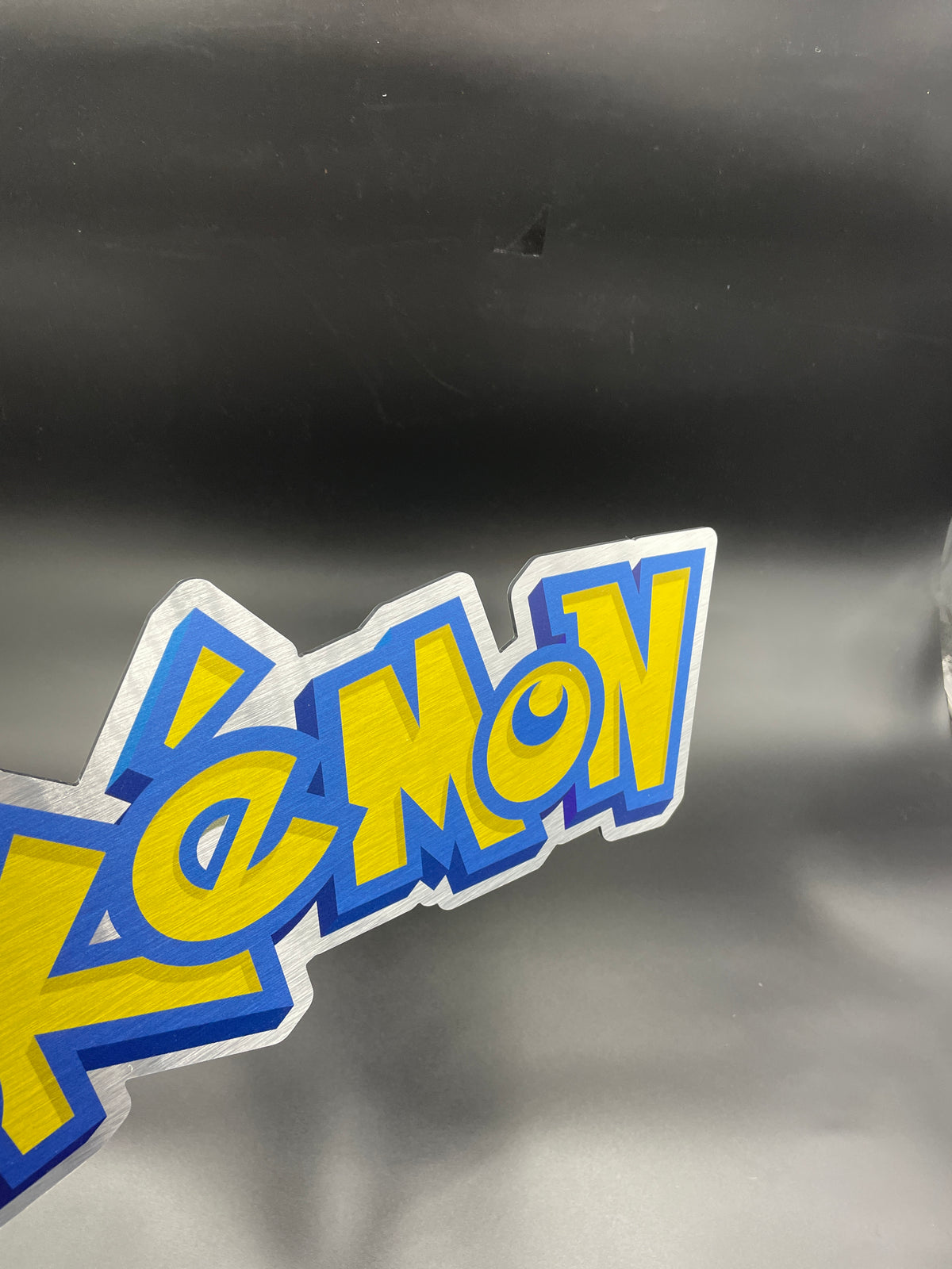 Reclamebord Pokémon logo bord, aluminium, rvs look, 57x23 cm