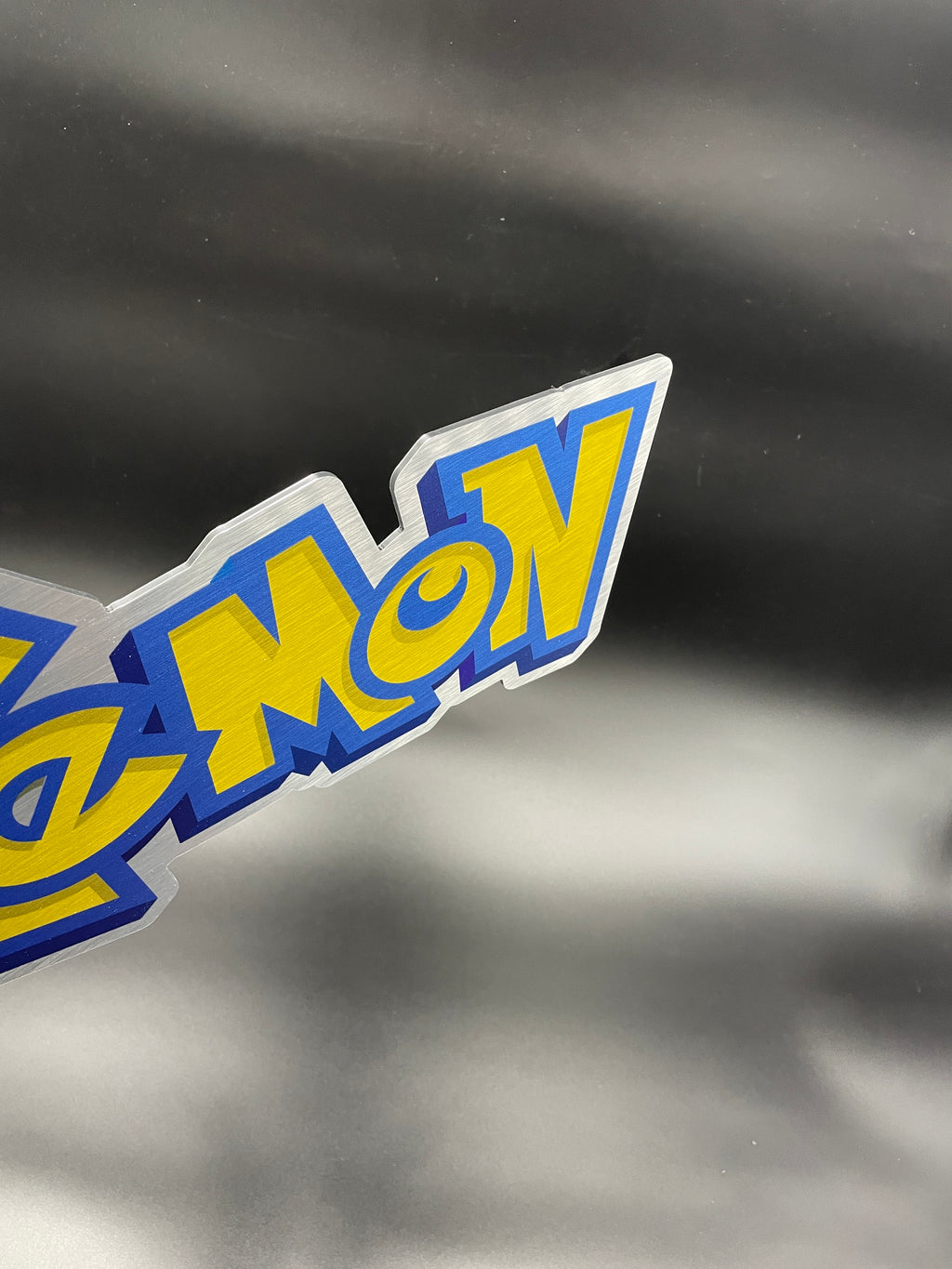 Reclamebord Pokémon logo bord, aluminium, rvs look, 57x23 cm