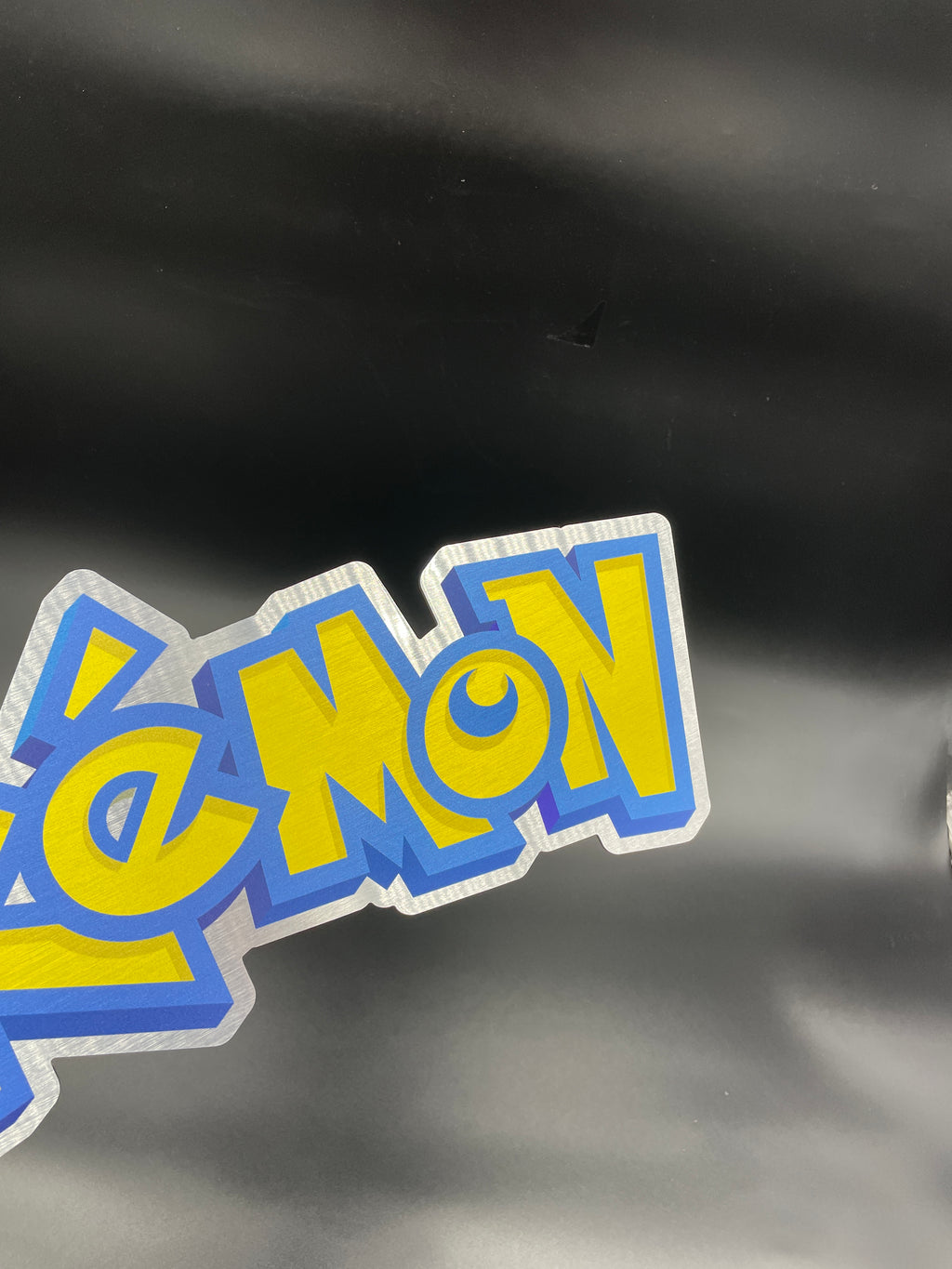 Reclamebord Pokémon logo bord, aluminium, rvs look, 57x23 cm