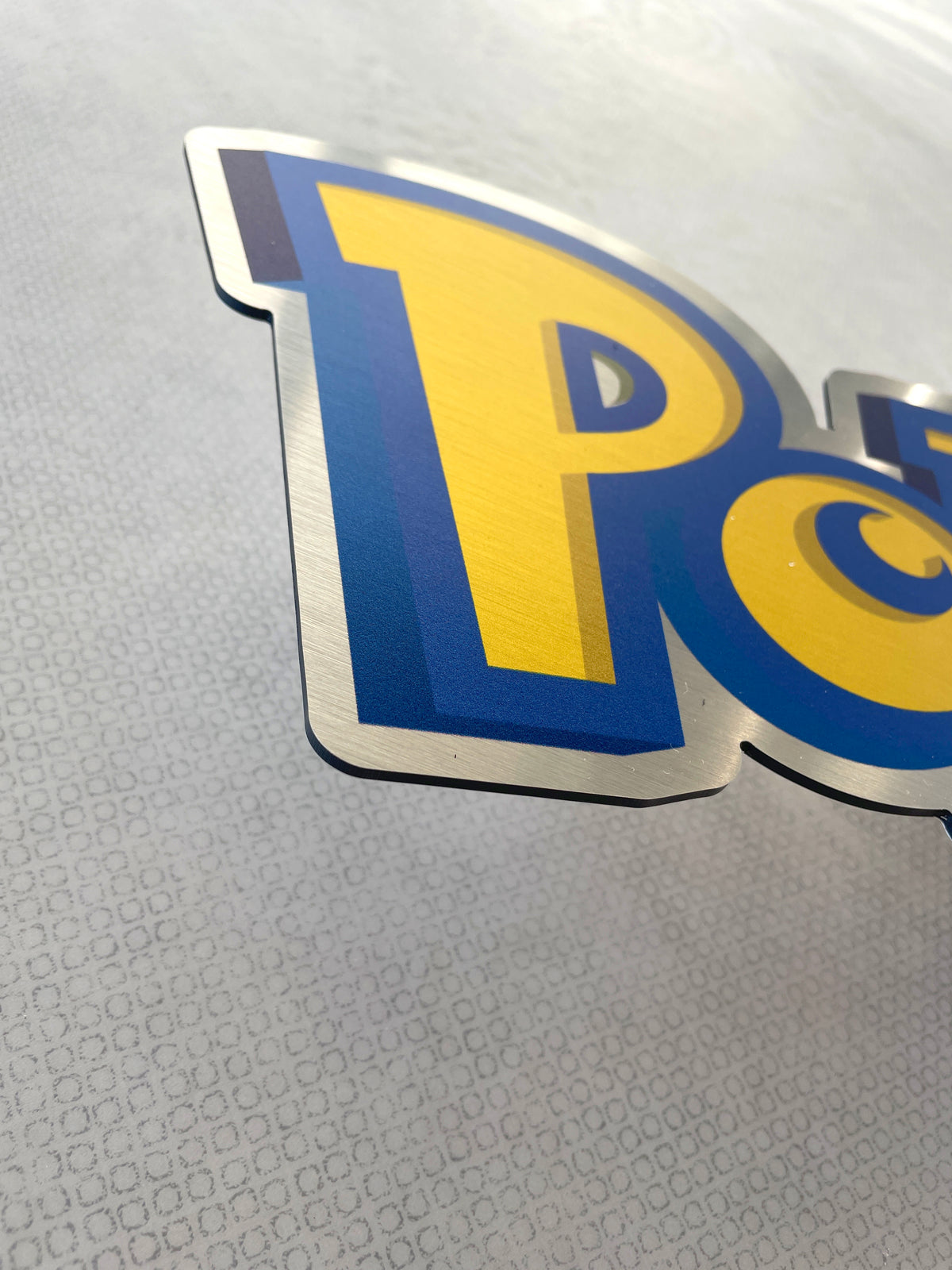 Reclamebord Pokémon logo bord, aluminium, rvs look, 57x23 cm