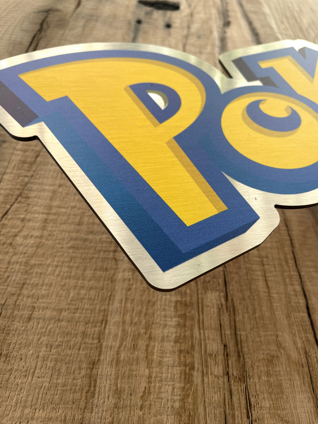 Reclamebord Pokémon logo bord, aluminium, rvs look, 57x23 cm