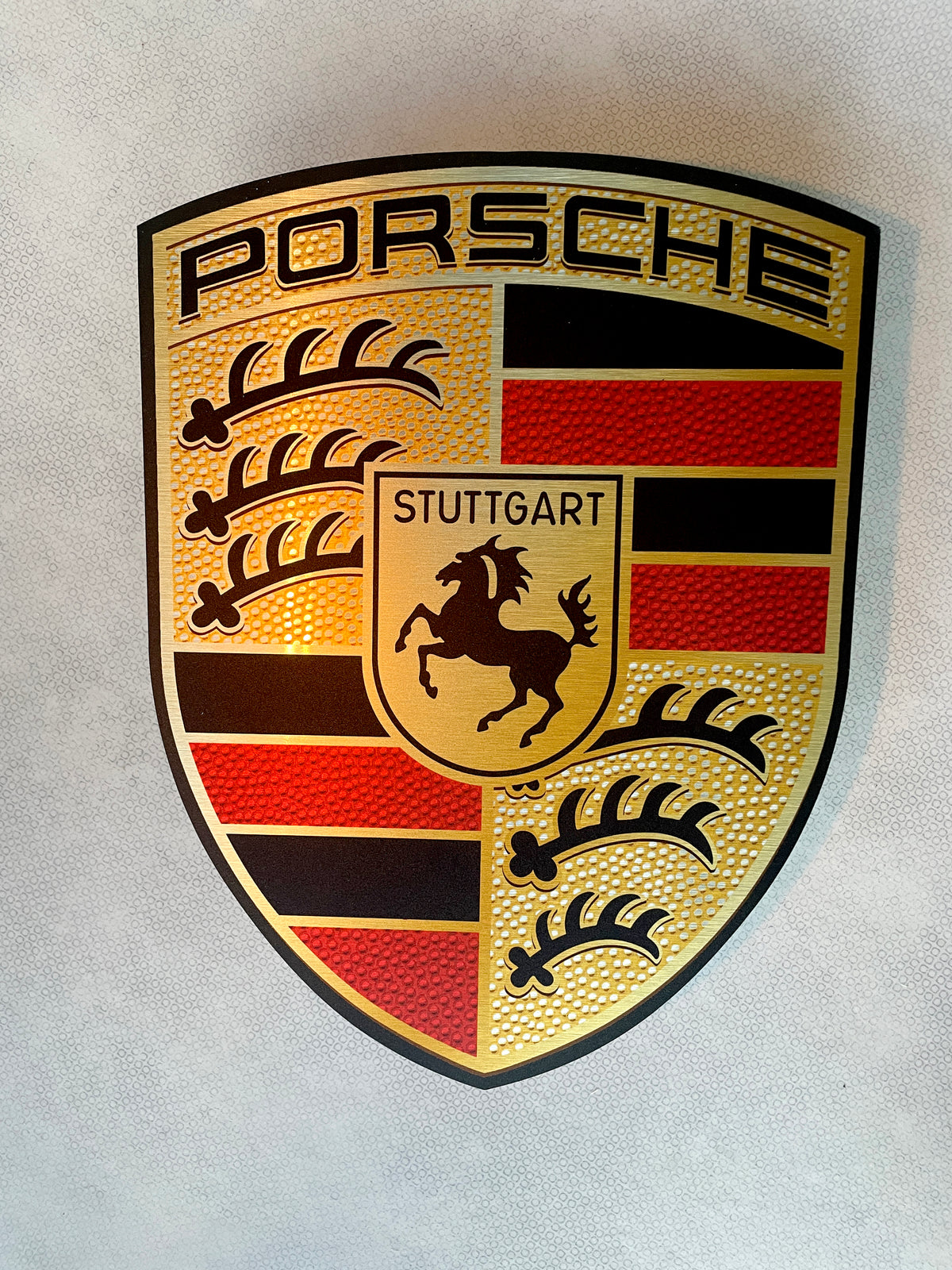 Reclamebord Porsche logo embleem, aluminium, 30x40 cm