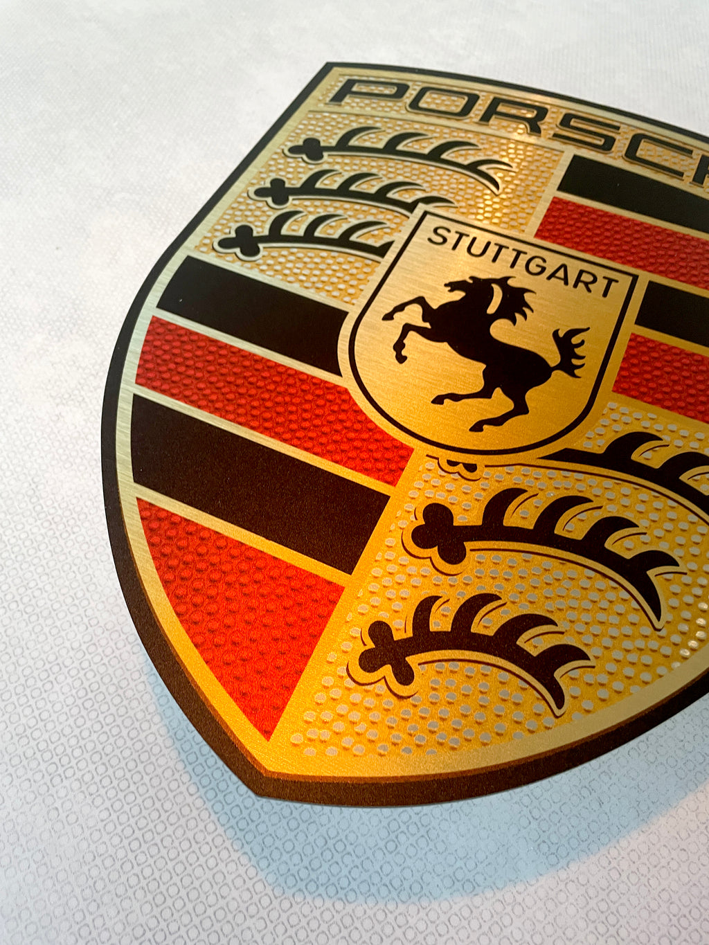 Reclamebord Porsche logo embleem, aluminium, 30x40 cm