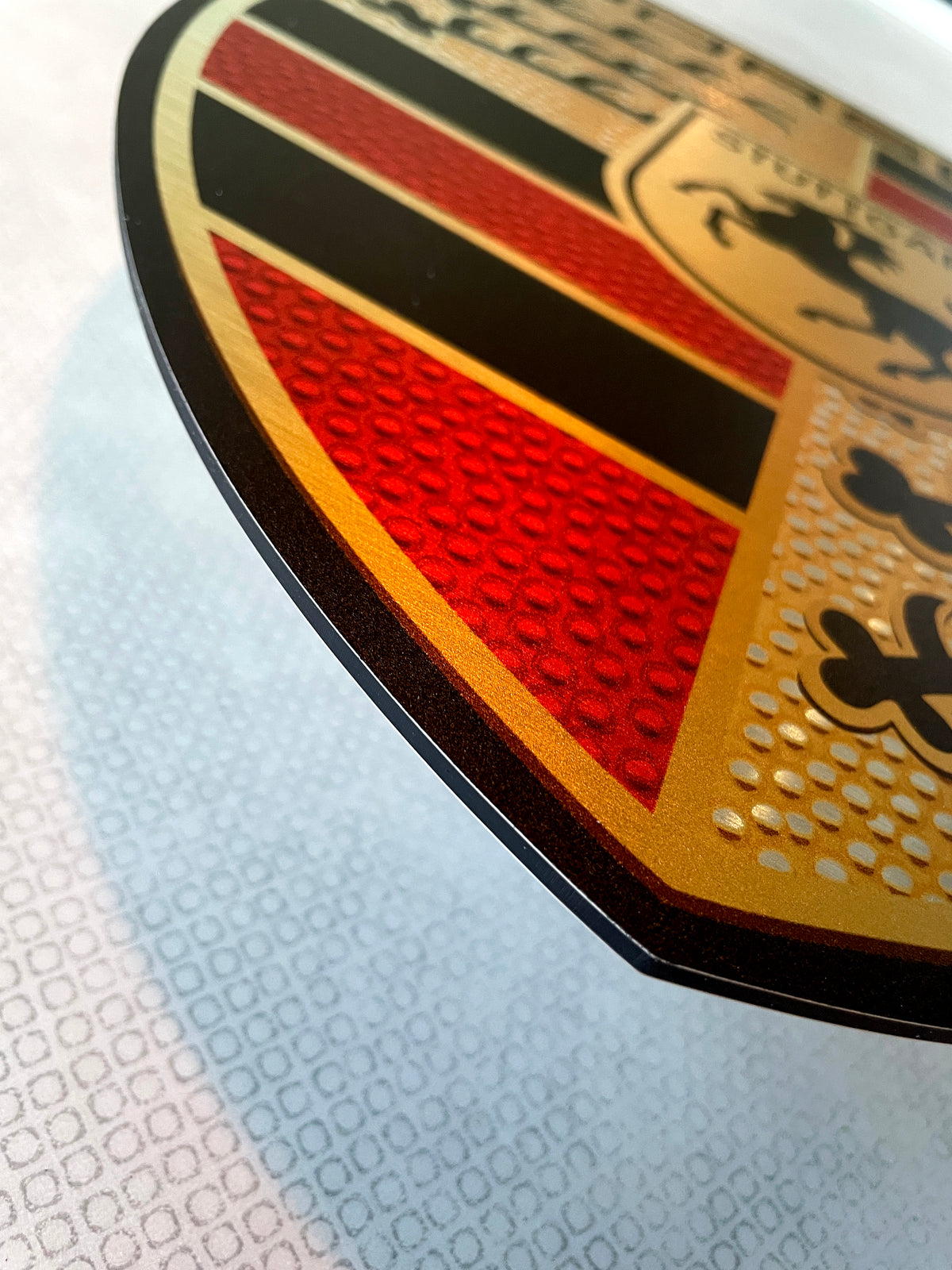Reclamebord Porsche logo embleem, aluminium, 30x40 cm