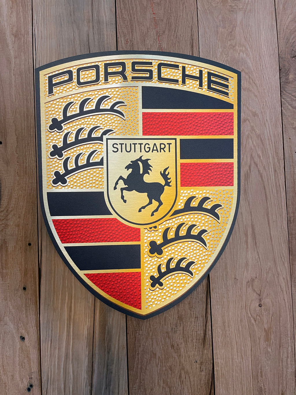 Reclamebord Porsche logo embleem, aluminium, 30x40 cm