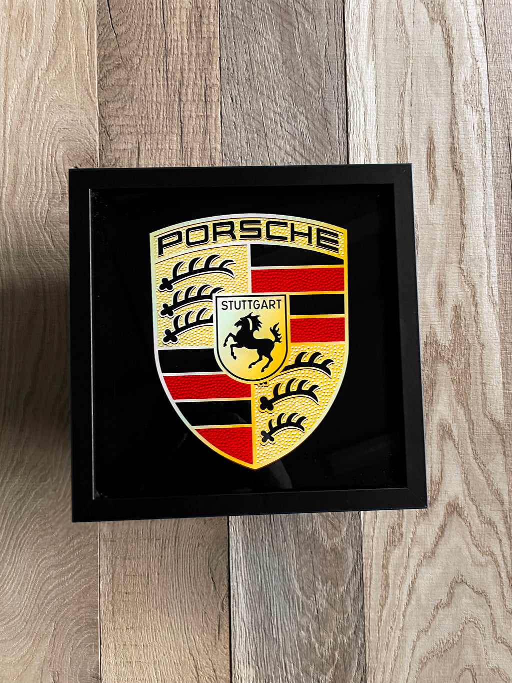 Lichtbak Porsche logo embleem reclamebord, 50X50cm, verlicht
