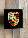 Lichtbak Porsche logo embleem reclamebord, 50X50cm, verlicht