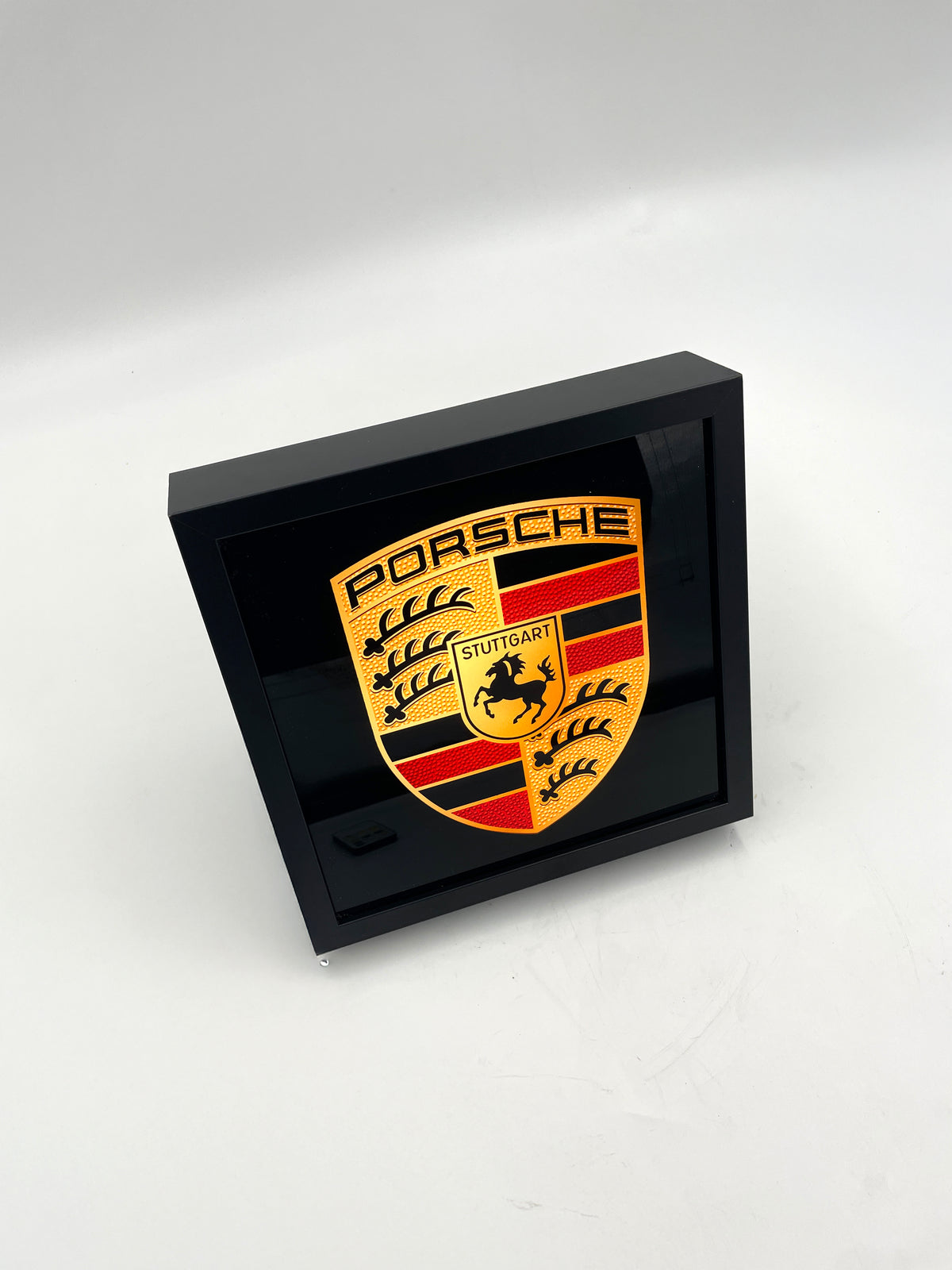Lichtbak Porsche logo embleem reclamebord, 50X50cm, verlicht