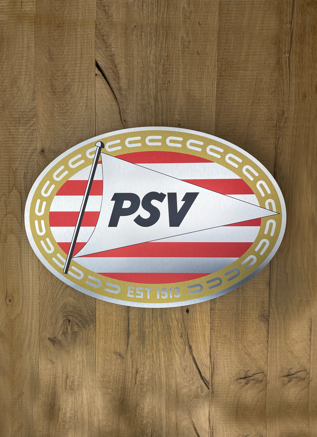 Reclamebord PSV logo reclame bord, aluminium, 40x57 cm