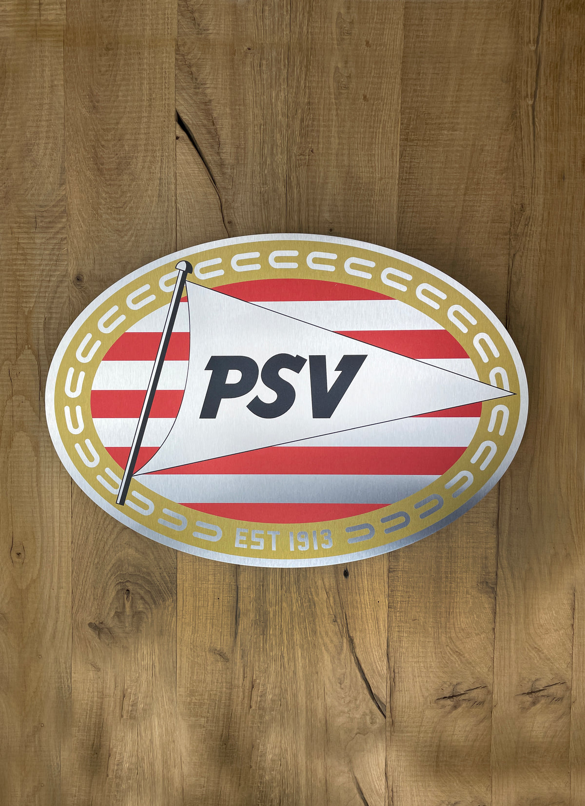 Reclamebord PSV logo reclame bord, aluminium, 40x57 cm