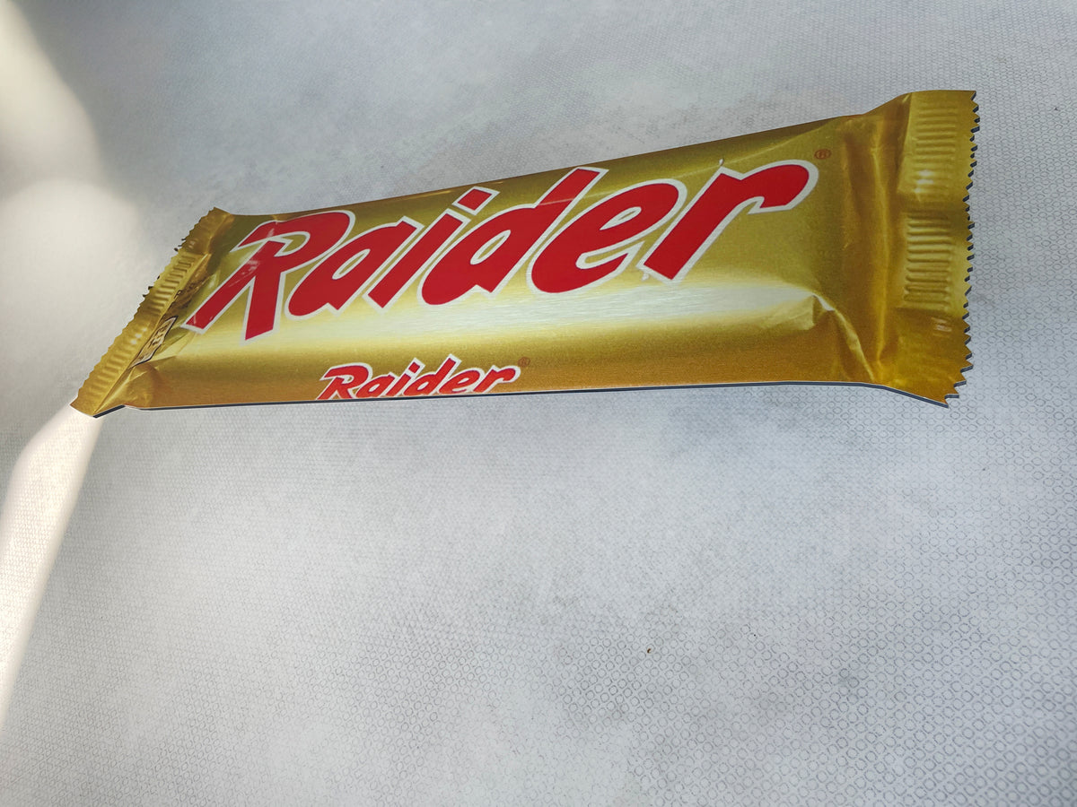 Reclamebord Raider logo bord, aluminium, 47x18 cm