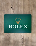 Reclamebord Rolex strak logo groen, aluminium, 40x57 cm