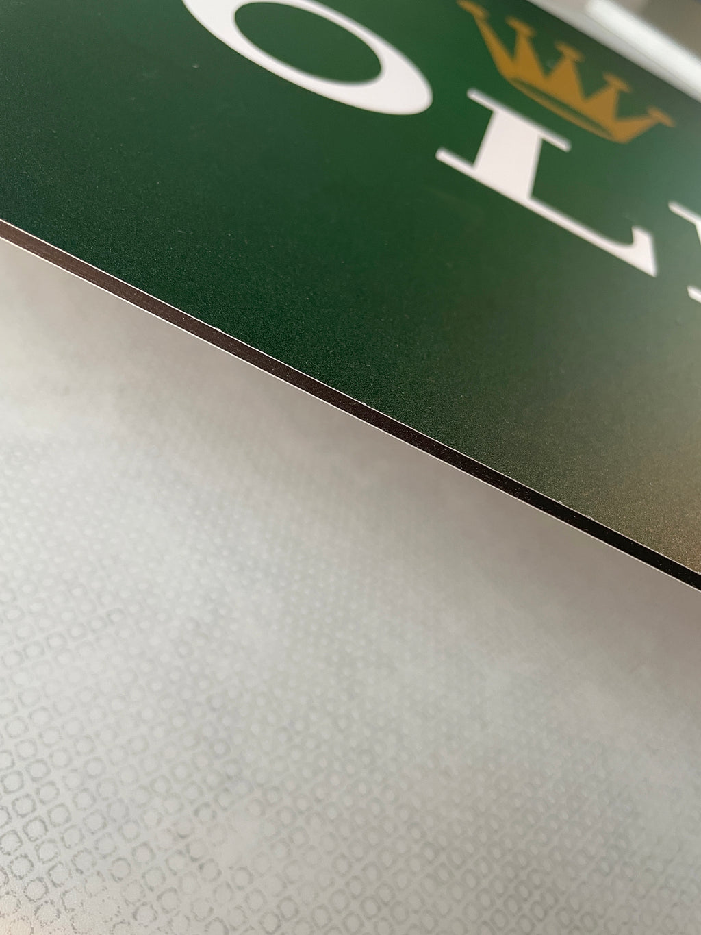 Reclamebord Rolex strak logo groen, aluminium, 40x57 cm