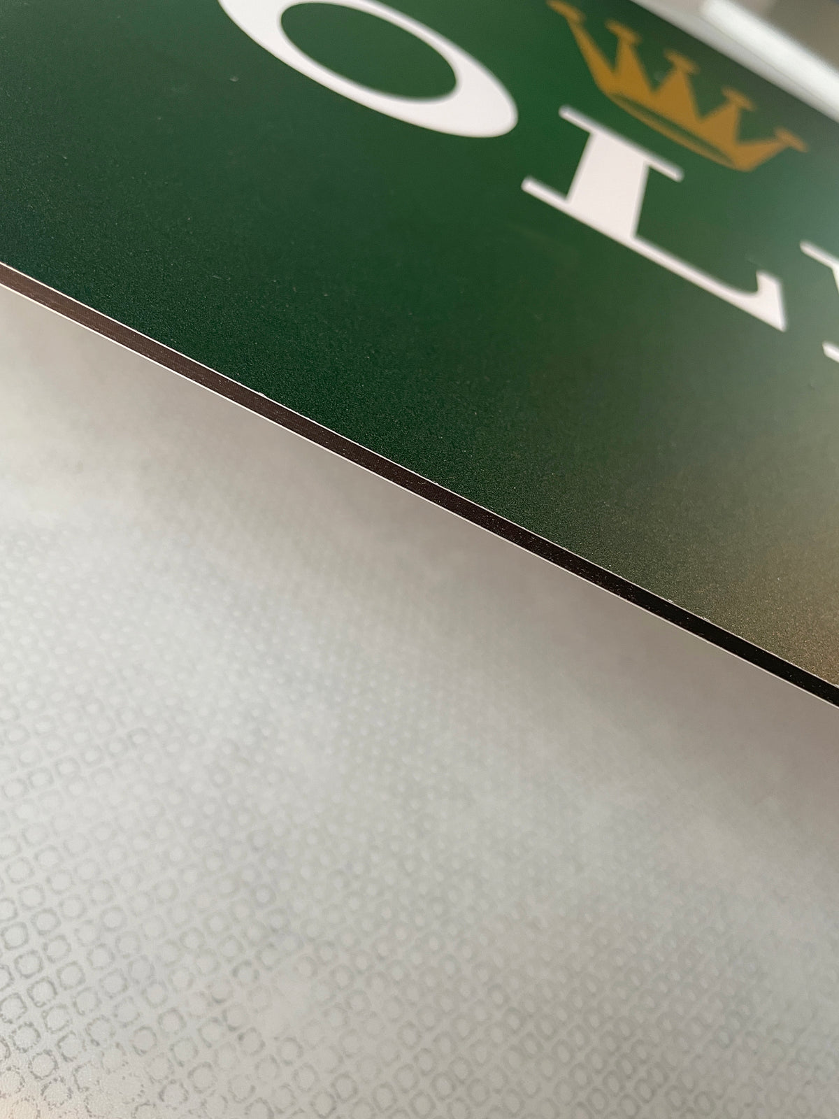 Reclamebord Rolex strak logo groen, aluminium, 40x57 cm