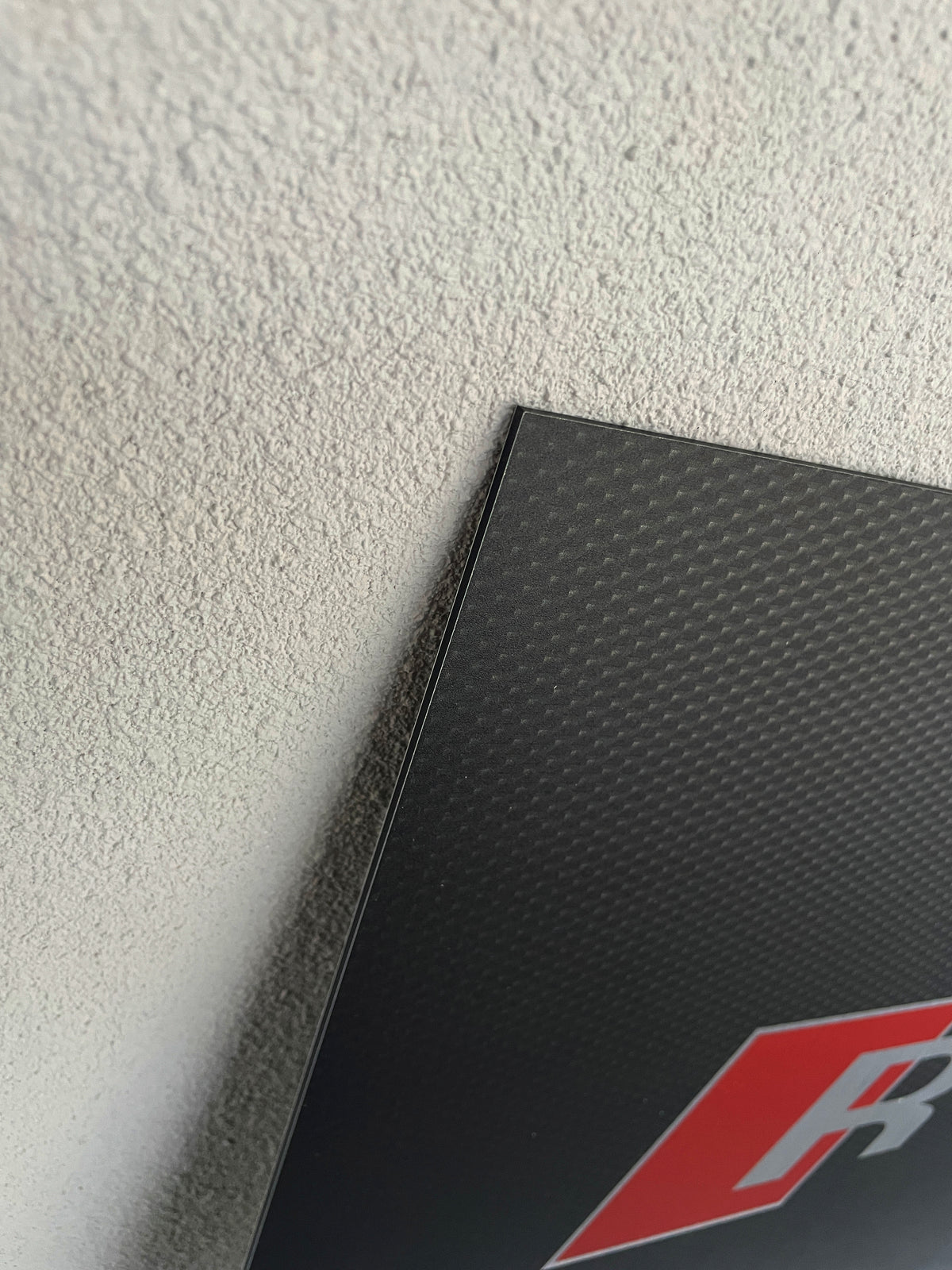 Reclamebord Audi RS4 logo embleem, groot 40x57cm aluminium