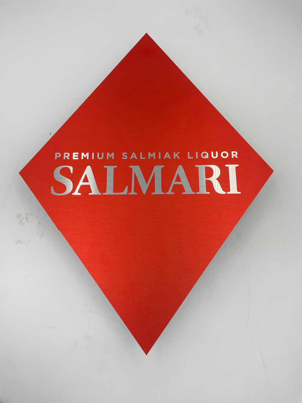 Reclamebord Salmari Salmiak Likeur logo, aluminium, 40x52 cm