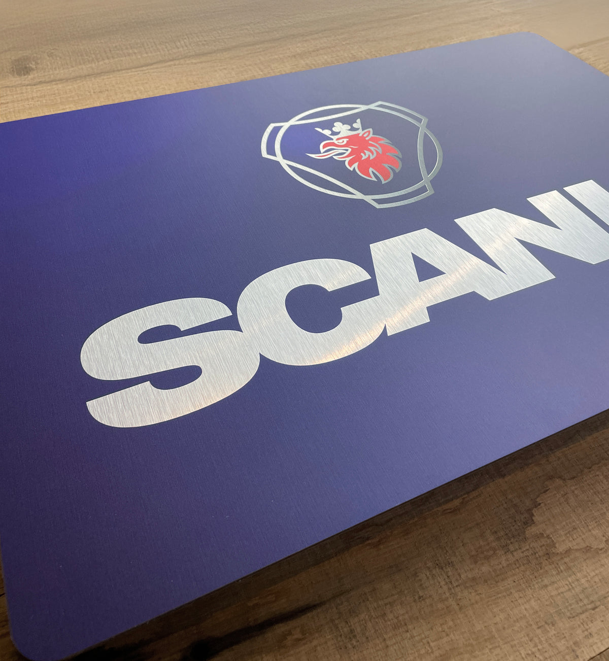 Reclamebord Scania vrachtwagen logo embleem, alu, 40x57cm