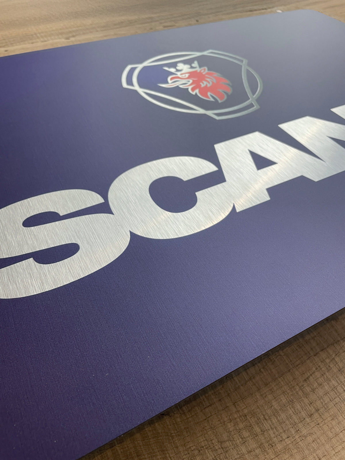 Reclamebord Scania vrachtwagen logo embleem, alu, 40x57cm