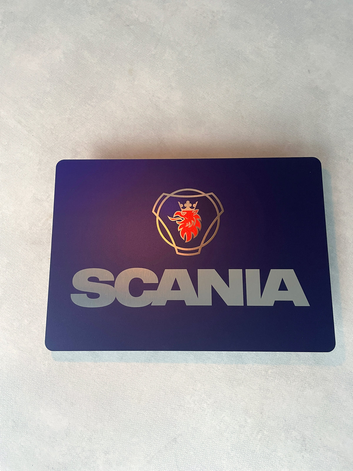Reclamebord Scania vrachtwagen logo embleem, alu, 40x57cm