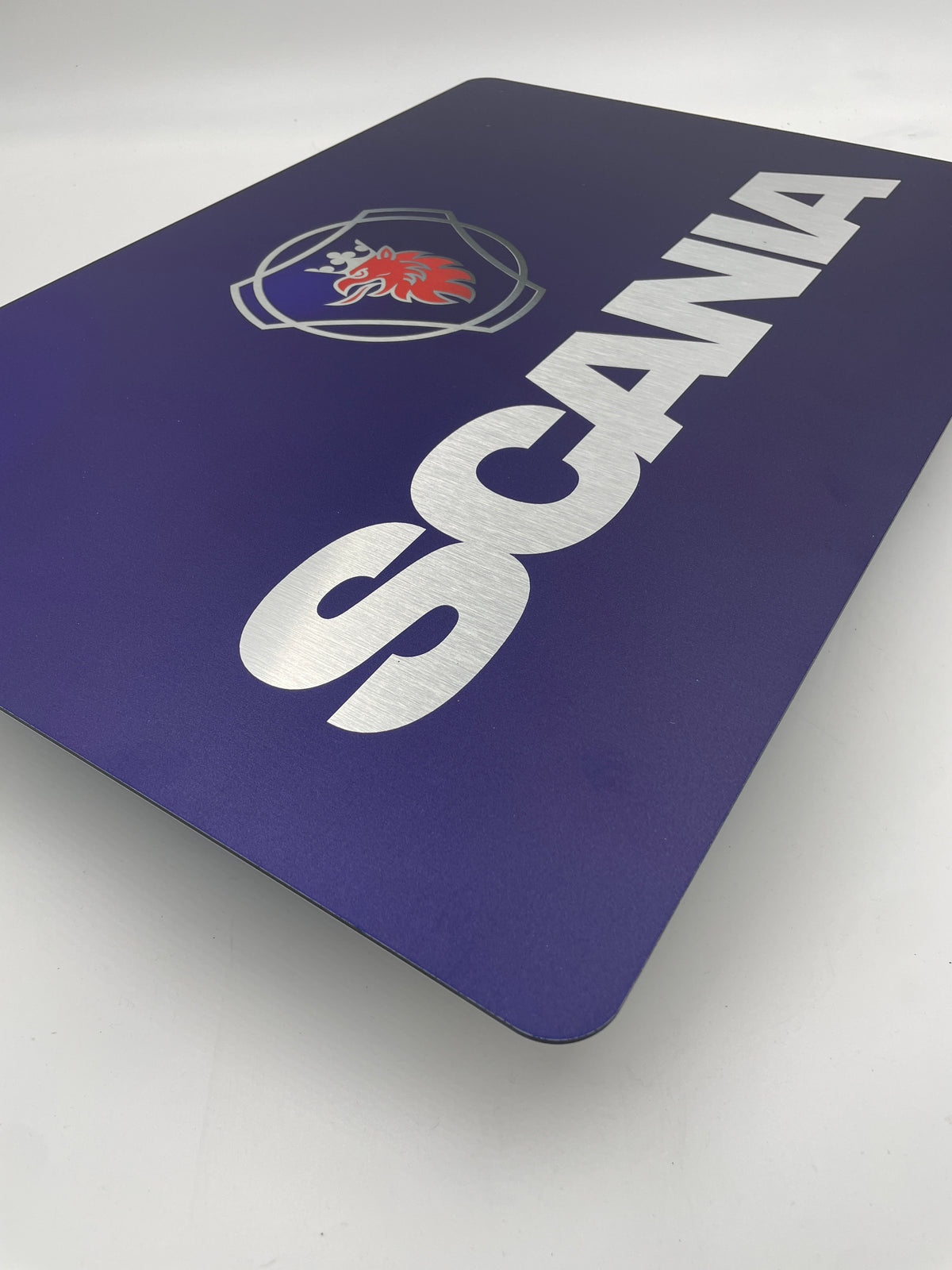 Reclamebord Scania vrachtwagen logo embleem, alu, 40x57cm