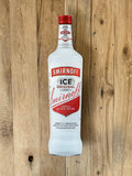 Reclamebord Smirnoff Ice Vodka fles groot, 17x70cm hoog, alu