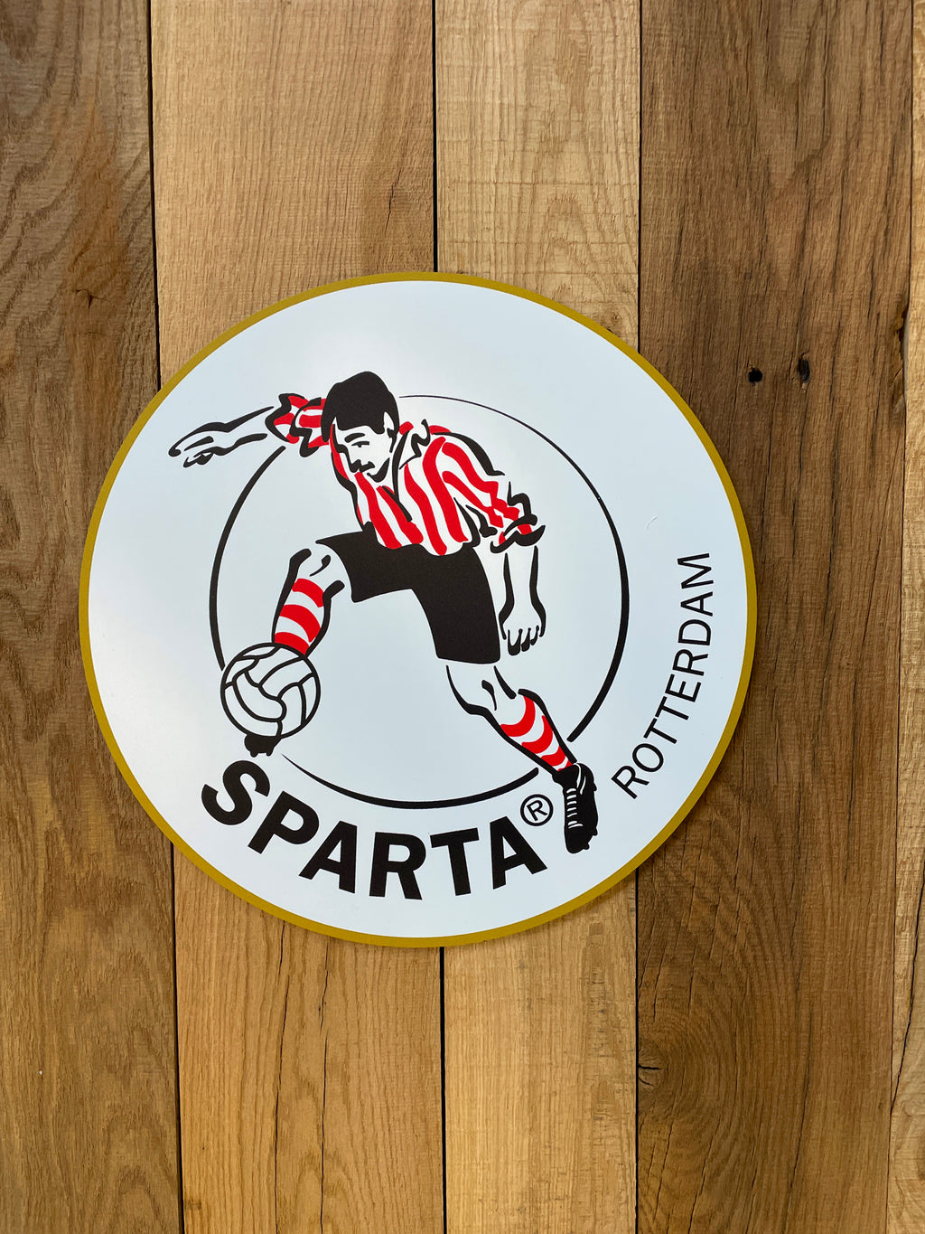 Reclamebord Sparta Rotterdam voetbalclub, aluminium, 40x40cm