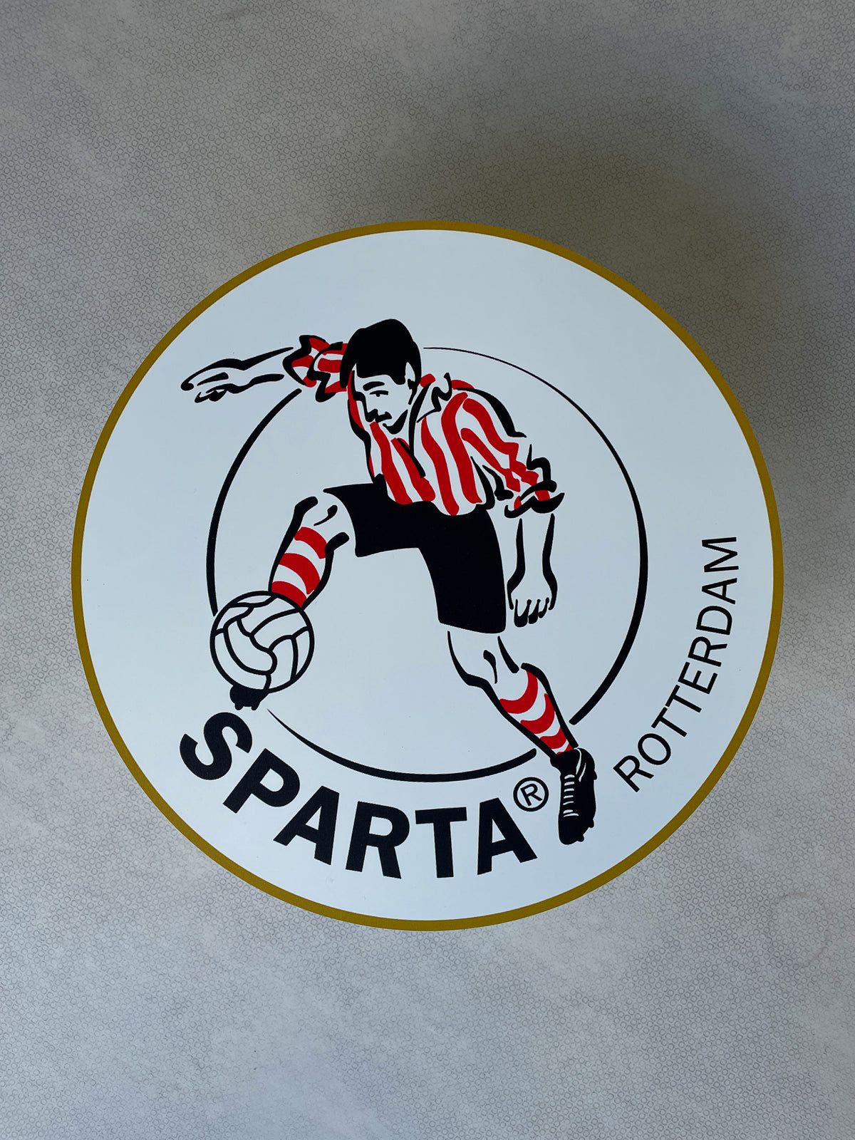 Reclamebord Sparta Rotterdam voetbalclub, aluminium, 40x40cm