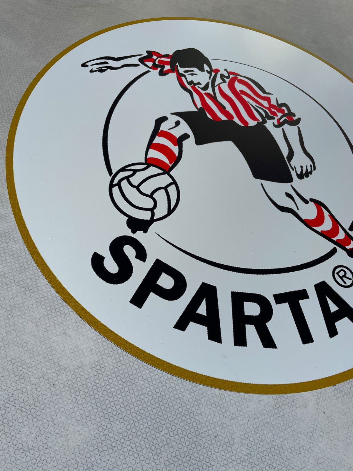 Reclamebord Sparta Rotterdam voetbalclub, aluminium, 40x40cm