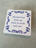 Mancave tegels met diverse spreuken 20x20cm