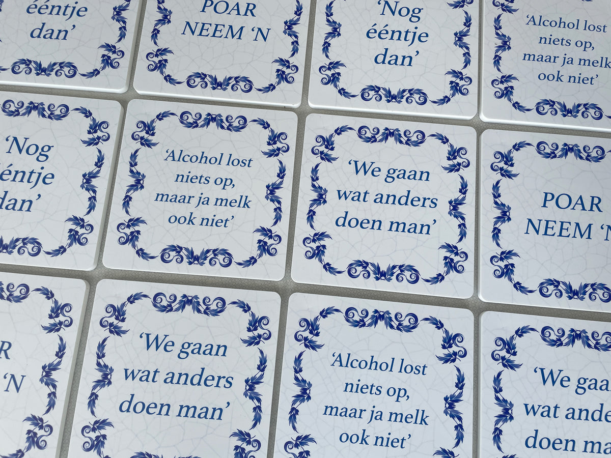 Mancave tegels met diverse spreuken 20x20cm