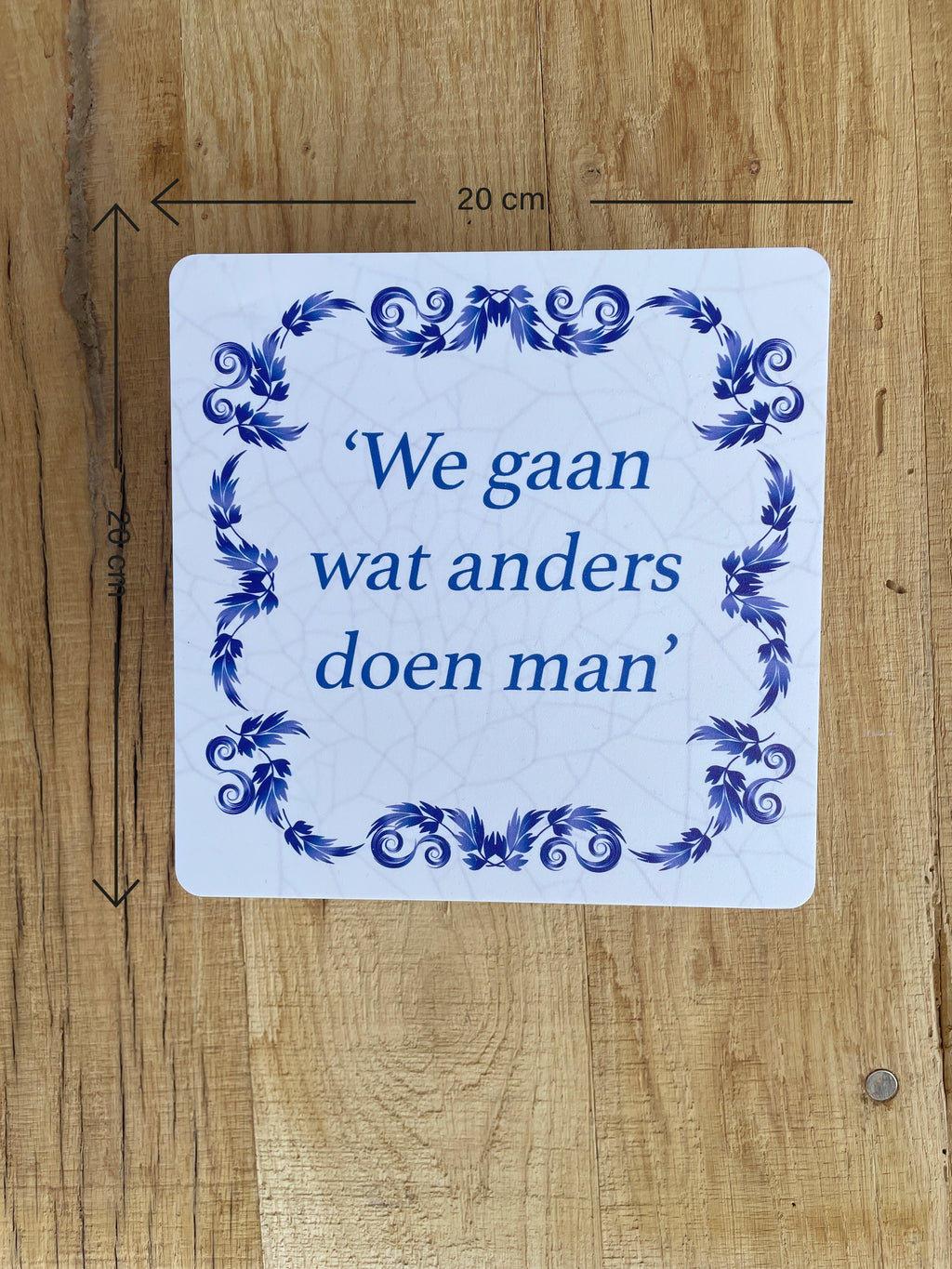 Mancave tegels met diverse spreuken 20x20cm