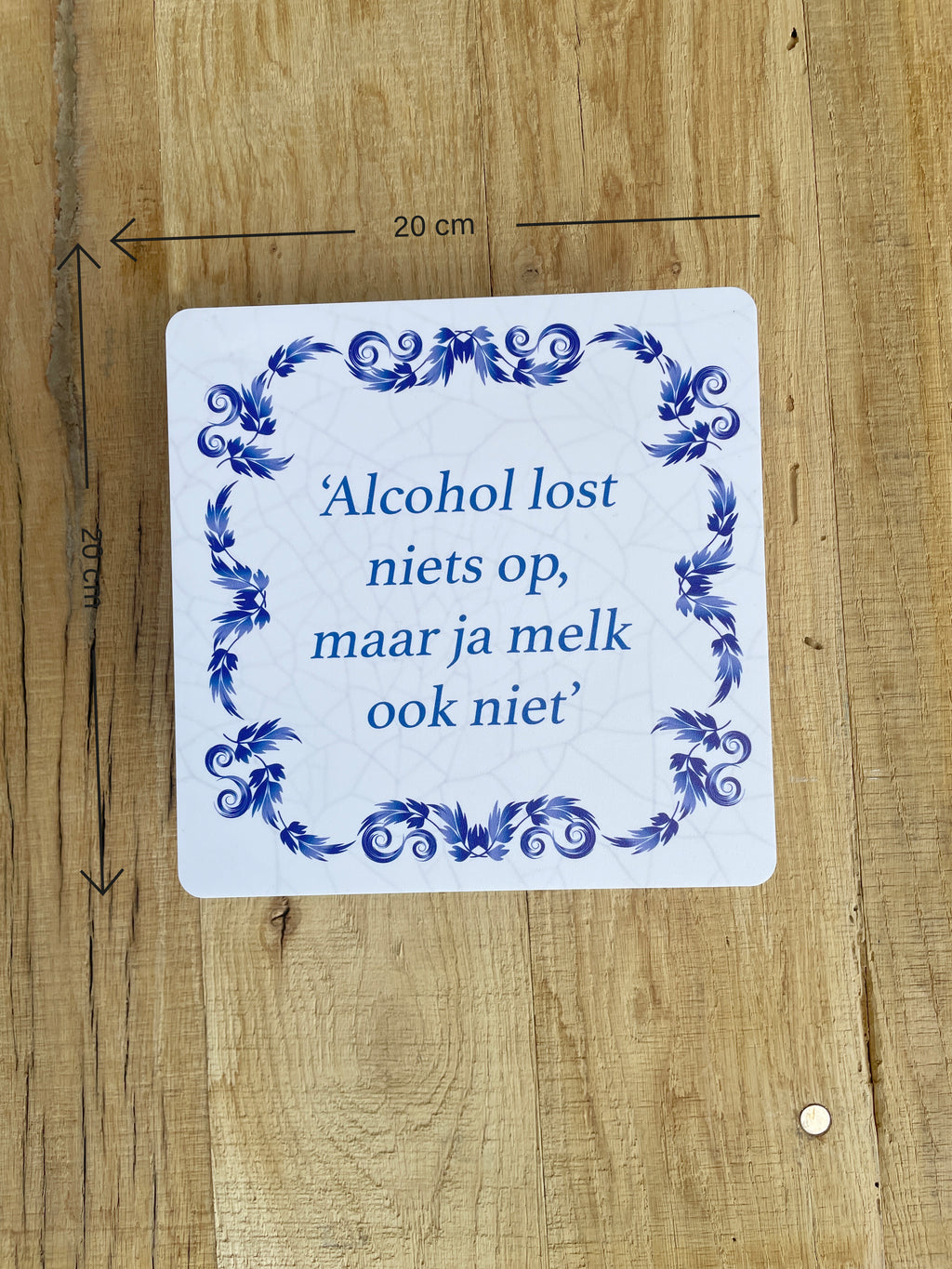 Mancave tegels met diverse spreuken 20x20cm