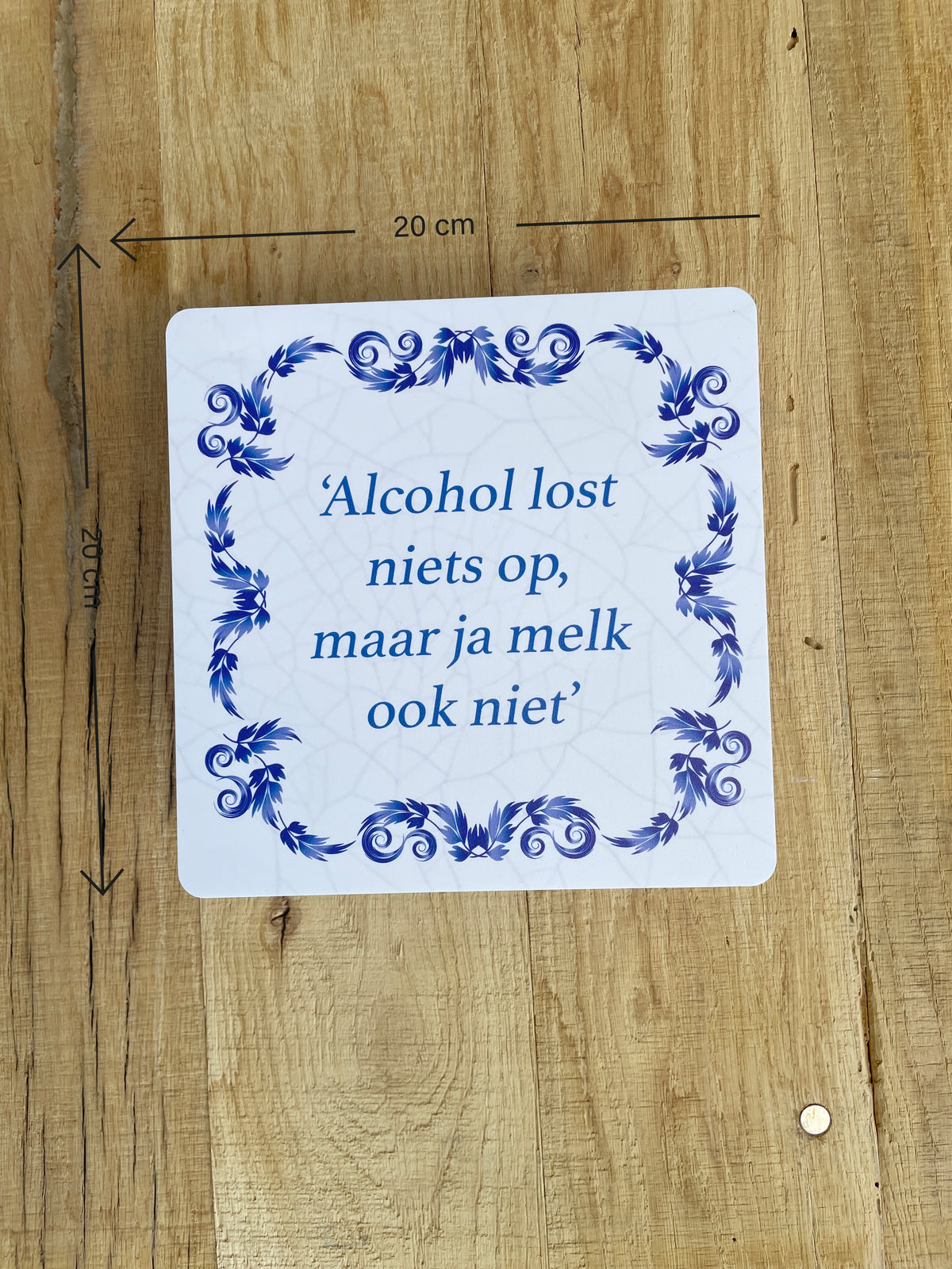 Mancave tegels met diverse spreuken 20x20cm