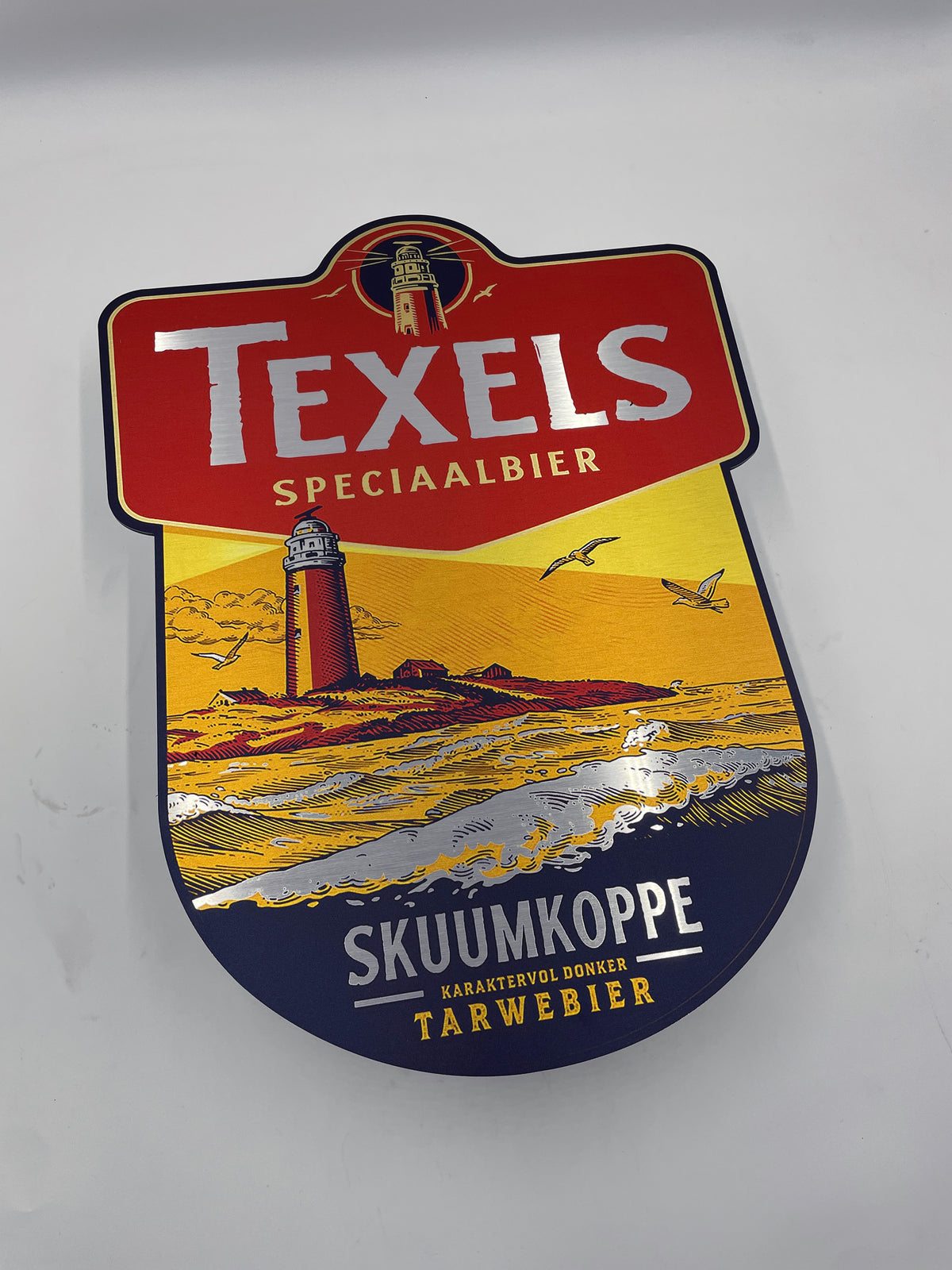 Reclamebord Texels Speciaalbier Skuumkoppe, alu 40x52cm