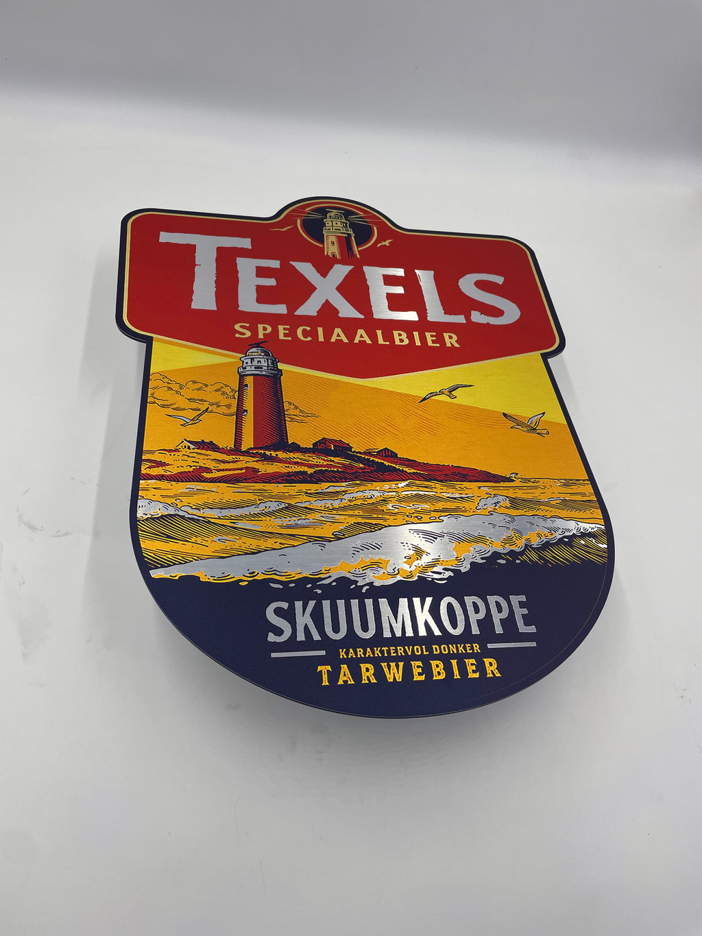 Reclamebord Texels Speciaalbier Skuumkoppe, alu 40x52cm