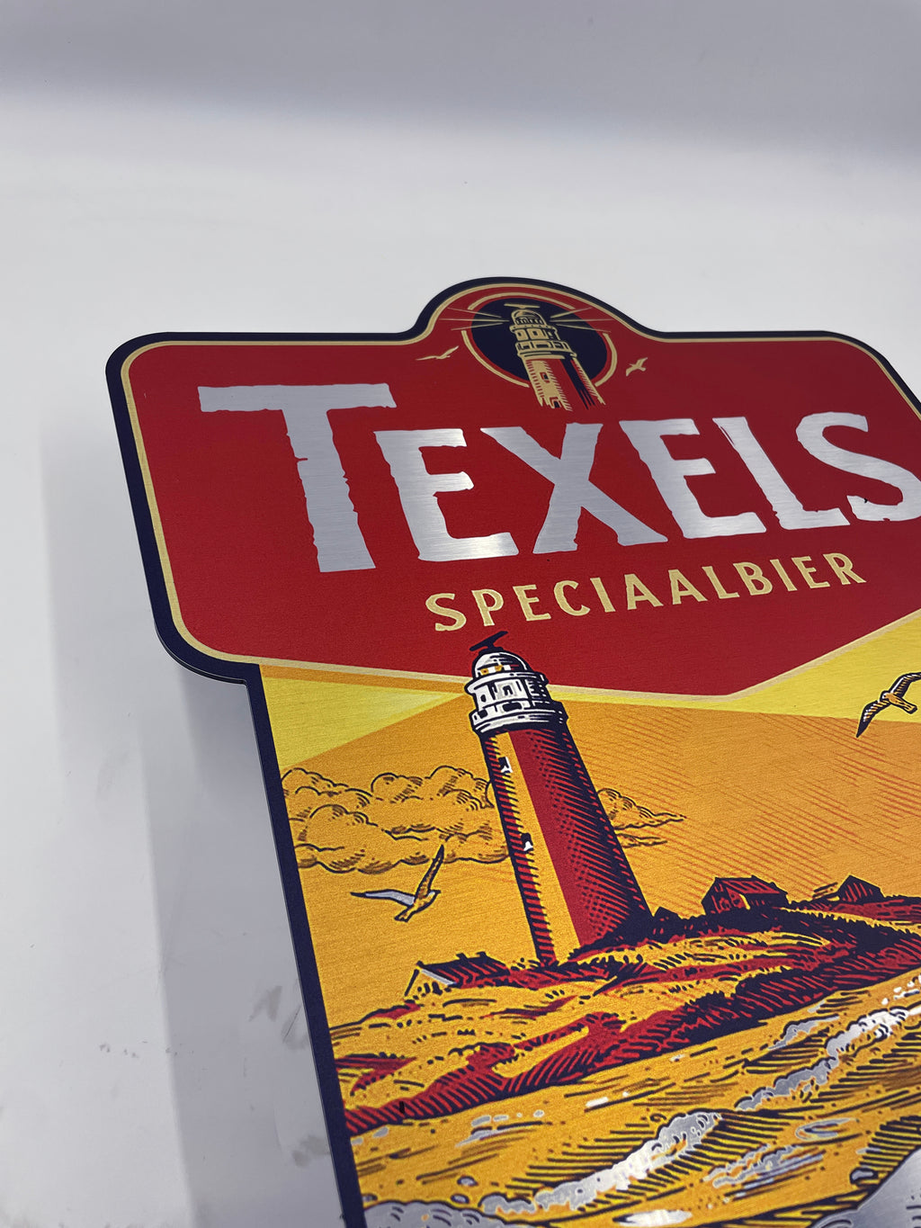 Reclamebord Texels Speciaalbier Skuumkoppe, alu 40x52cm