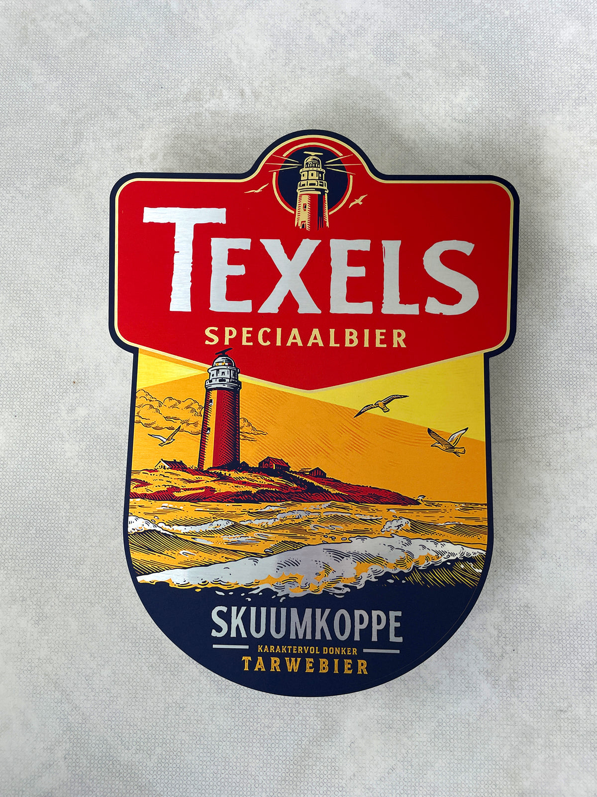 Reclamebord Texels Speciaalbier Skuumkoppe, alu 40x52cm
