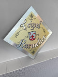 Reclamebord Tripel Karmeliet logo aluminium, 40x40 cm